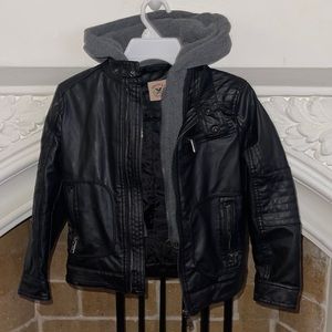 American Culture Kids Faux Leather Jacket Size 7